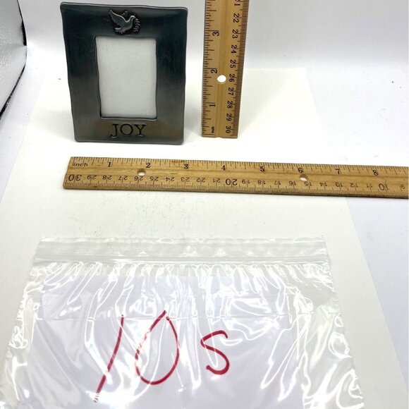 Metallic "Joy" Picture Frame With Dove Design 10s - Picture 3 of 3